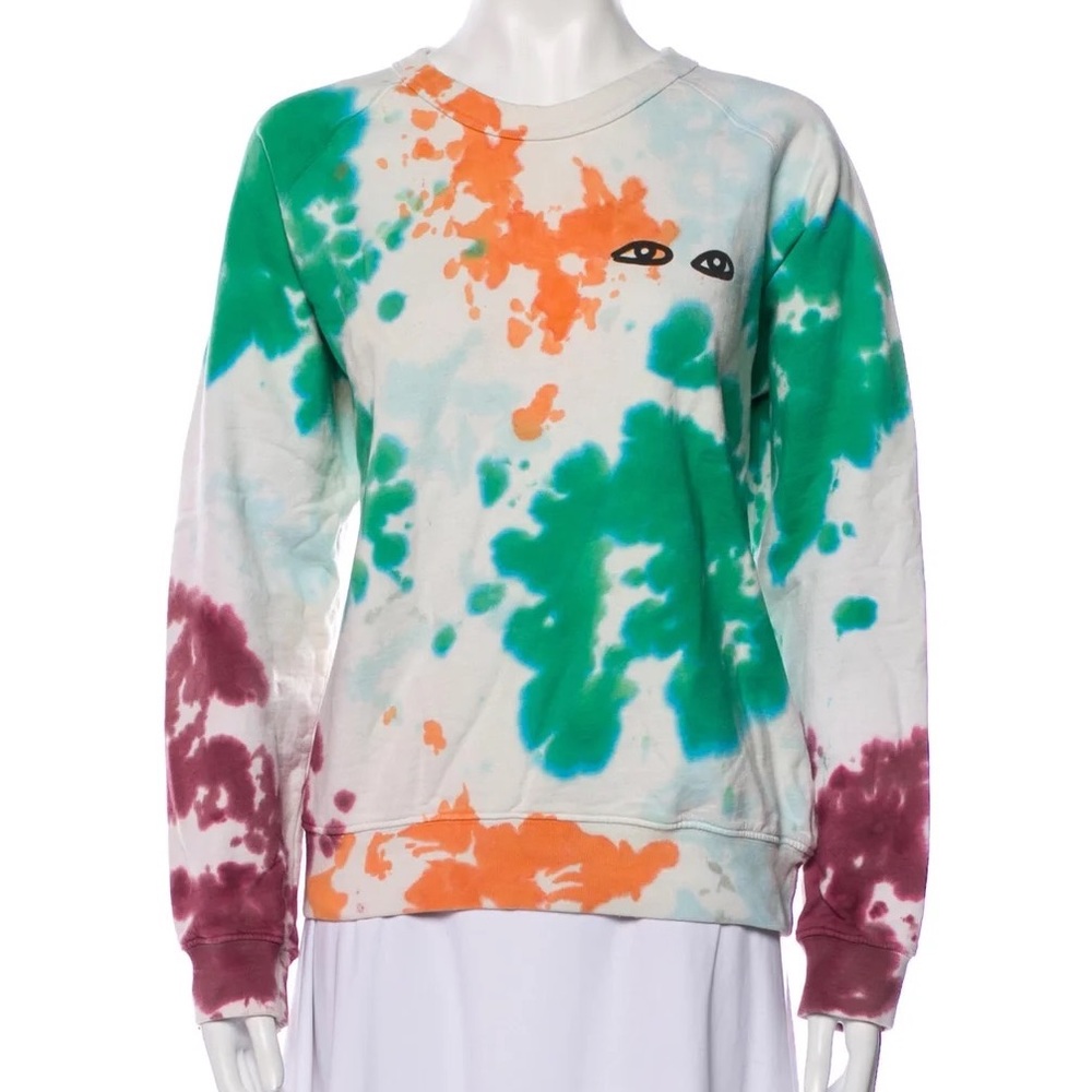 Clare V Crewneck Tie Dye Sweatshirt
